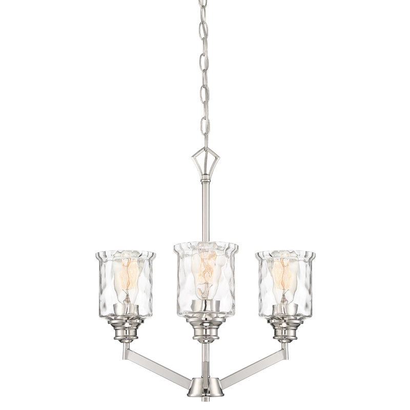 Berowalt 3 - Light Dimmable Tiered Chandelier, Polished Nickel