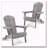 Solid Wood Folding Adirondack Chair Set of 2, Weather-Resistant Outdoor Lounge with Foldable Design-883122611