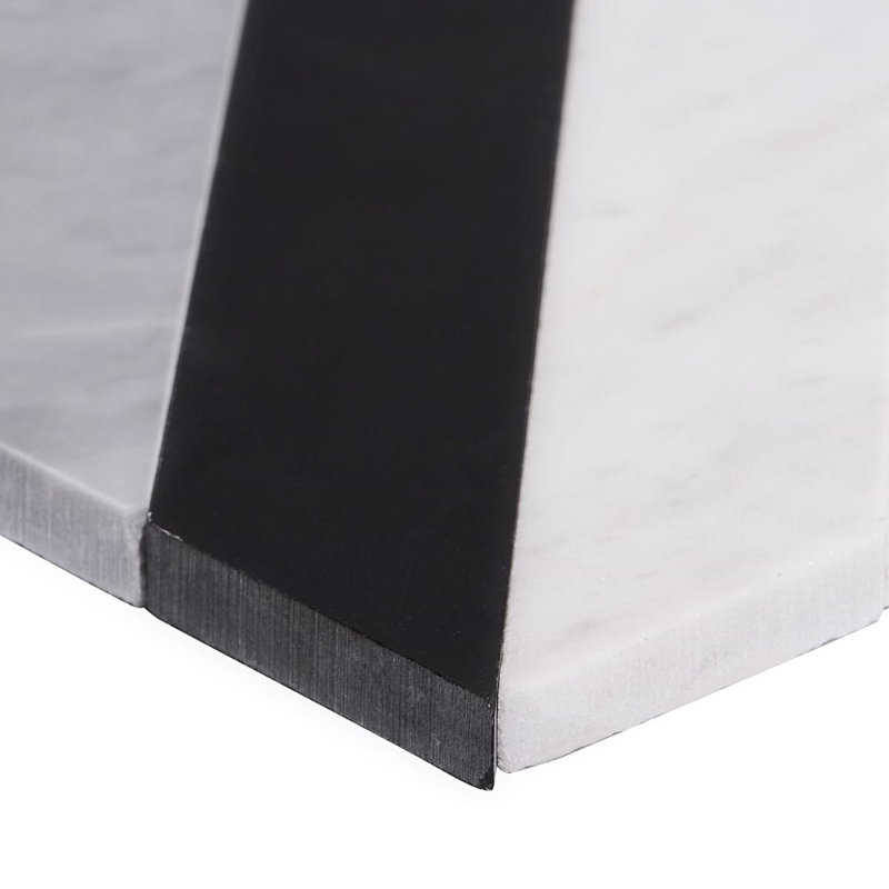 Bowery 8x8 Geometric Polished Marble Mosaic Tile