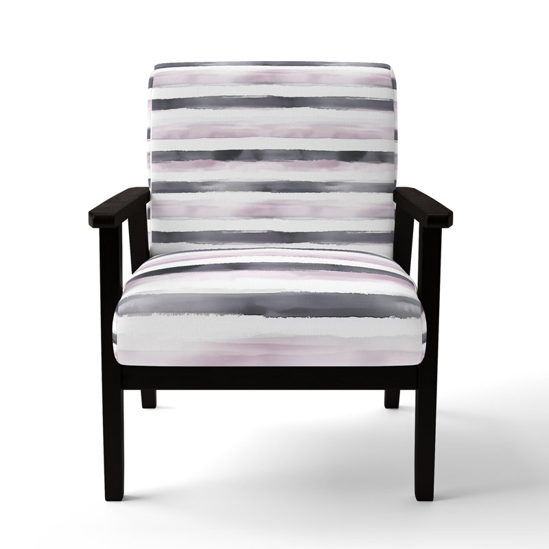 Chaise d'appoint Modern, Accoudoirs carrés noirs