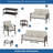 8-Piece Metal Patio Furniture Set-762556298
