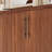 Solid Wood Queen Murphy Bed Cabinet with Storage Drawer, Built-in Charging station, Walnut Finish (Mattress Included)-970623115
