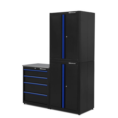 3 Piece Steel Garage Organization Cabinet