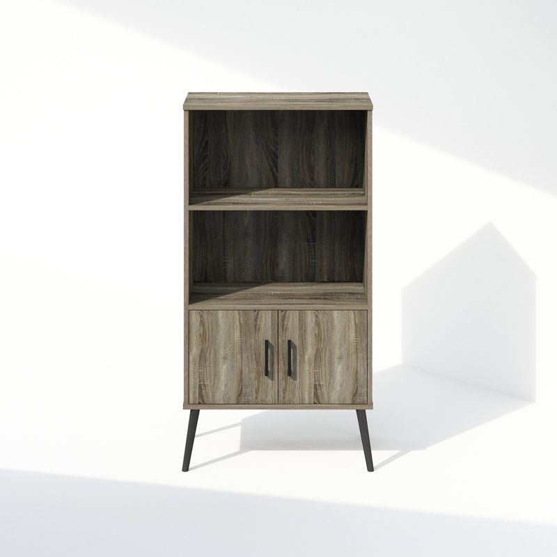 Armoire de rangement Furinno Mid-Century, Gris chêne français