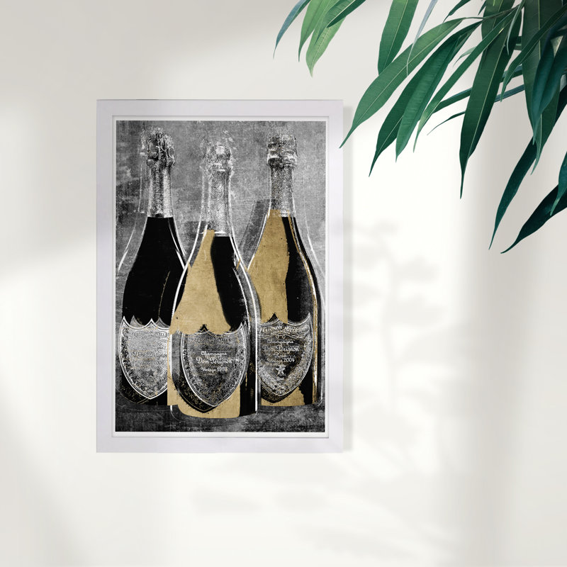 Dom Party for Three - Reproduction d'art graphique sur papier, H 13 po x l 19 po x P 0,75 po, Cadre blanc