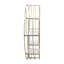 Étagère de rangement murale en fer et en bois de style moderne glam - 32 po x 7 po x 32 po-1534745834