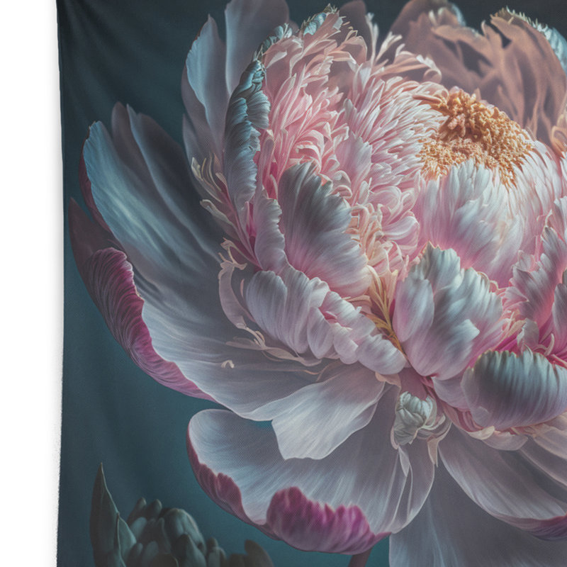 Red Barrel Studio® Polyester Blossoming Pink and White Peony IV ...