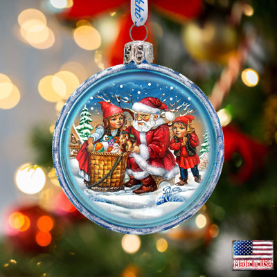 3.5'' Glass Holiday Shaped Ornament