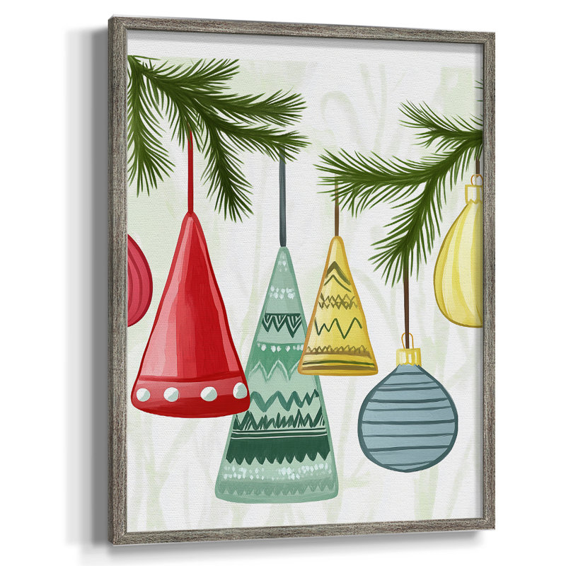 «Christmas Holiday», reproduction d'art encadrée - Bois massif, H 11 po x l 9 po