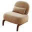 Chaise d'appoint en velours avec pieds en bois massif-1801839844