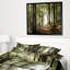 «Green Fall Forest with Sun Rays», reproduction de photo sur toile-2004688788