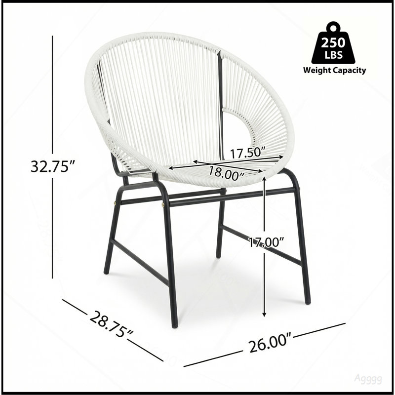 Ensemble de 2 chaises d'extérieur NUSA, Blanc