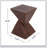 Geometric MGO Side Table With Twisted Hourglass Design And Wood-Like Finish, Durable And Versatile For Indoor And Outdoor Use-1178567282