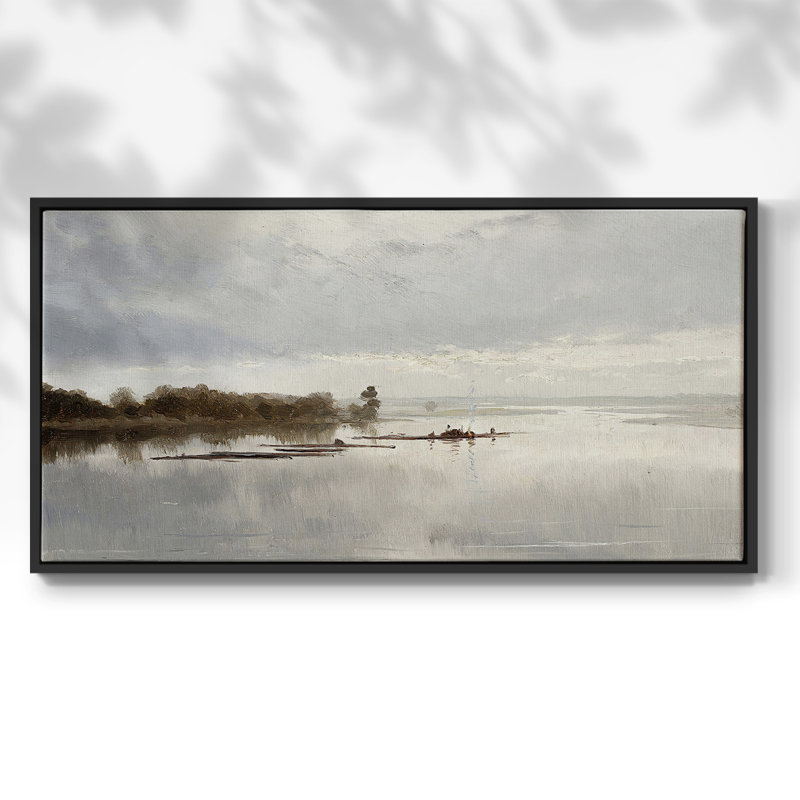 Série nautique-CCDCC-Toile tendue avec châssis tendue, prête à être accrochée, H 25 po x l 49 po, Noir