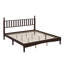 Lit plateforme très grand en bois avec tête de lit en forme de gourde, lit plateforme de style rétro avec support en lattes de bois