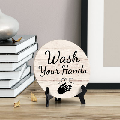 Enseigne de table Wash Your Hands