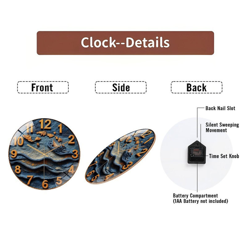 Horloge murale 12 po Starry Night