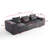 Modular Corduroy Sectional Sofa, 3-Seat All-Foam Compressed Couch, Deep Seating Low-Profile, Dark Gray, 111.4" W x 40.7" D x 23.6" H. 33005-3-2095918634