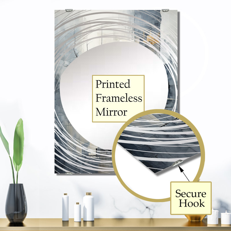 Miroir mural Savo - Collages abstraits MIR131640, 32 po x 24 po
