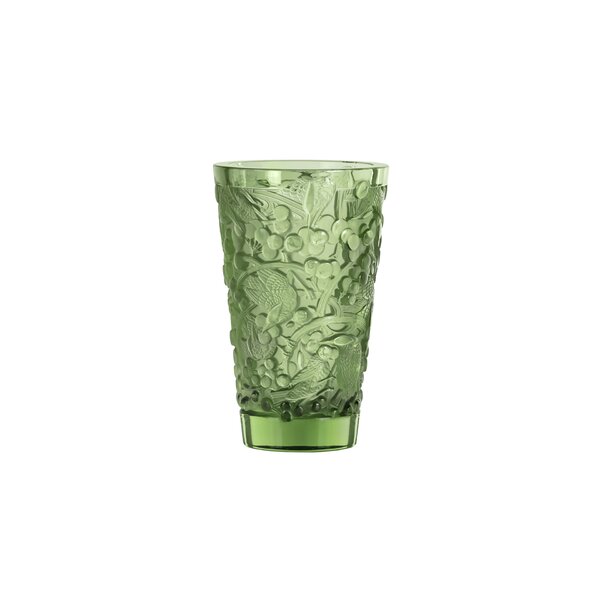 Lalique Merles Et Raisins Handmade Crystal Table Vase | Wayfair