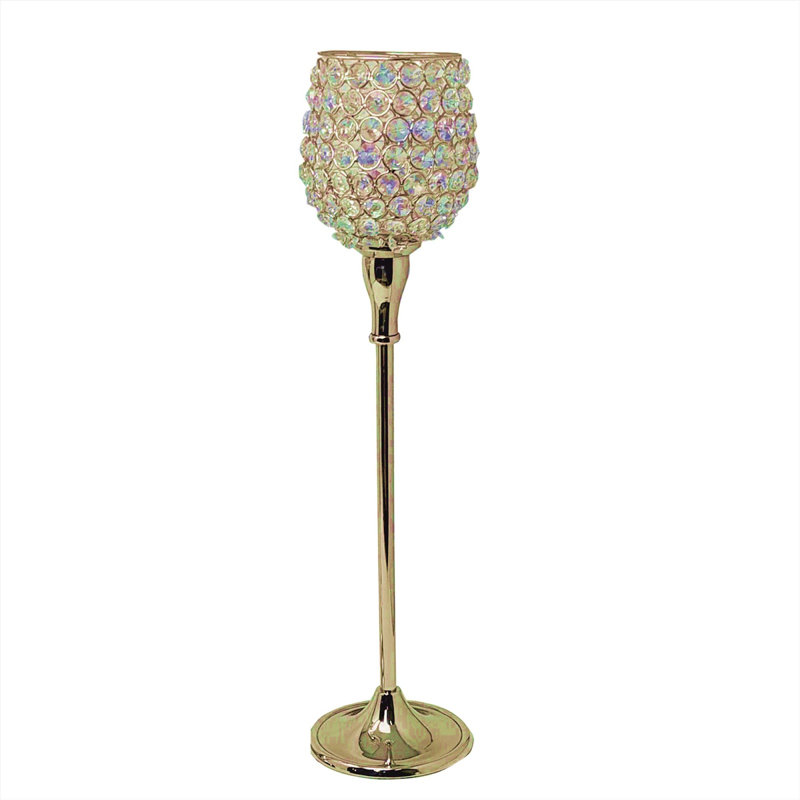Tabletop Votive Holder, Gold, 21" H x 4" W x 4" D