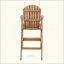 Tabourets de bar d'extérieur en bois d'acacia Adirondack, ensemble de 2-2038114881