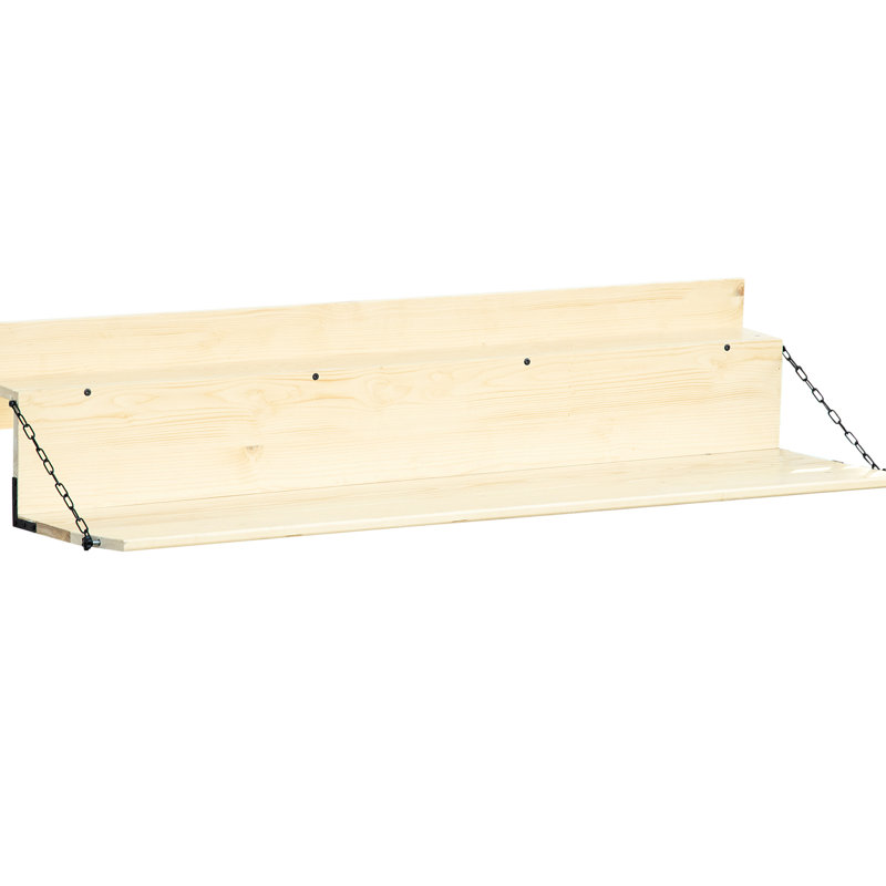 Table pour ordinateur portable en bois d'épinette, balustrade pliable, travail à l'extérieur facile, preuve, P 20 po x H 12,5 po, charge polyvalente à l'extérieur 66 po, peinture résistante, capacité de poids