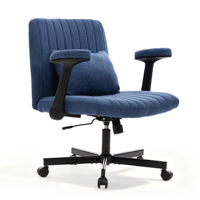 Criss Cross Chair With Wheels, Comfy Cross Legged Velvet Armrest Office Computer Ergonomic Desk Chair, Modern Swivel Makeup Vanity Task Chair Height A