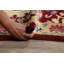 Tapis rouge / beige en laine noué à la main de conception unique 9 pi 1 po x 11 pi 6 po New Age