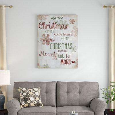 «Christmas Means More Type» par Carol Robinson - reproduction d'art sur toile tendue