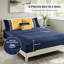 6-Piece Full Size Chevron Comforter Set, Modern Geometric Bedding in Navy Blue, Grey & Yellow, All-Season Microfiber Bed in a Bag with Sheets and Pillow Shams-114244147-114244150