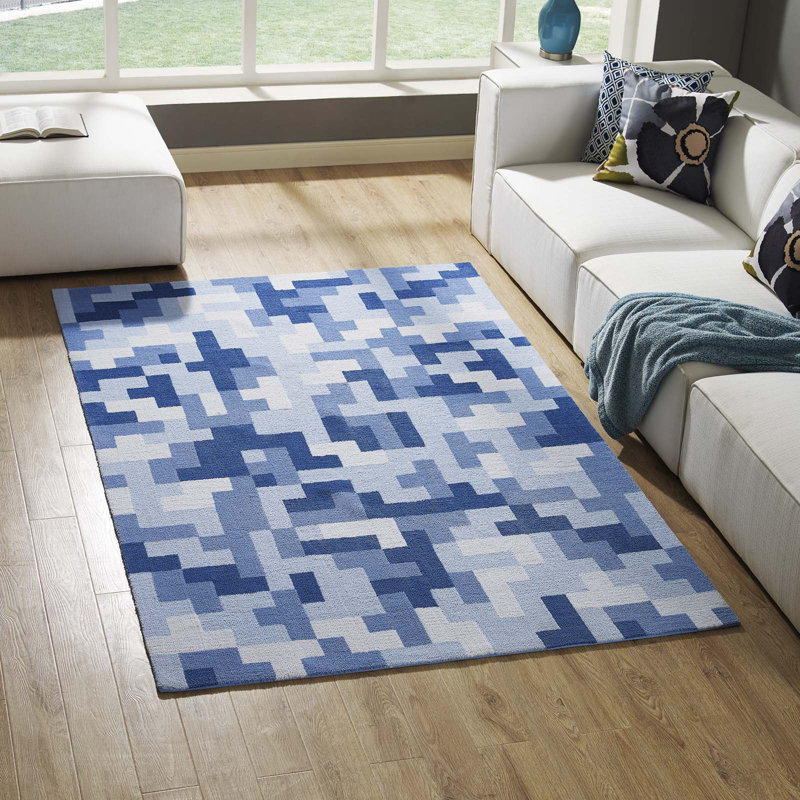 Modway Andela Interlocking Block Mosaic Area Rug, Rectangle 5'x 8'