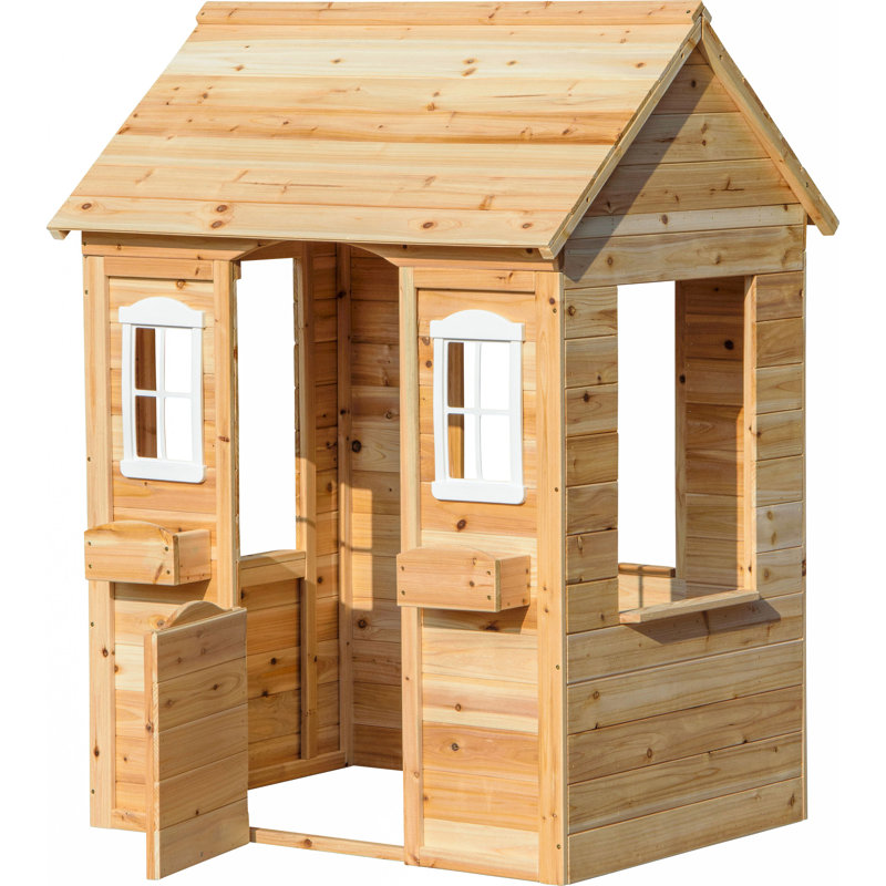 Freeport Park 107cm W x 91cm D Indoor And Outdoor Use Solid Wood Playhouse
