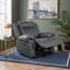 Fauteuil inclinable à bascule de style transitionnel avec accoudoirs et repose-pieds rembourrés épais-67172922
