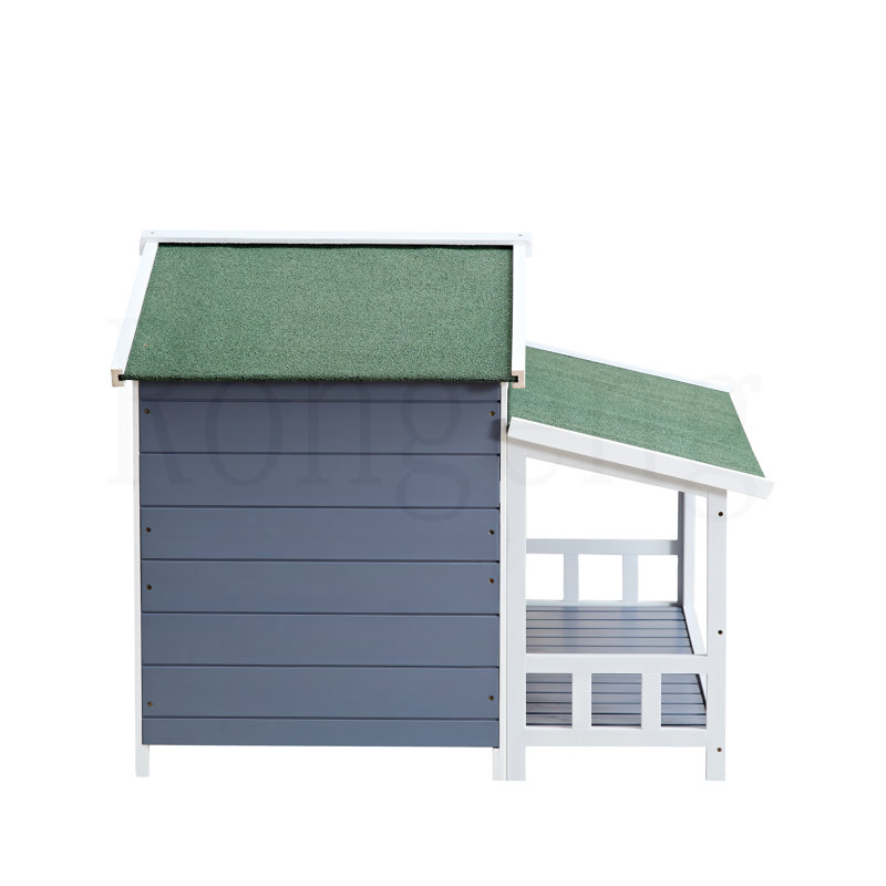 Niche pour chien en bois Danina, 33" H x 46.85" W x 47" D, Blue