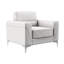 Chaise grise avec pieds fuselés en métal Hauteur du produit: H 35,76 po x P 40,27 po