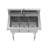 DeerValley 38"x 24" Triple Bowl Freestanding Stainless Steel Utility Sink with Faucet and Drain Assembly
