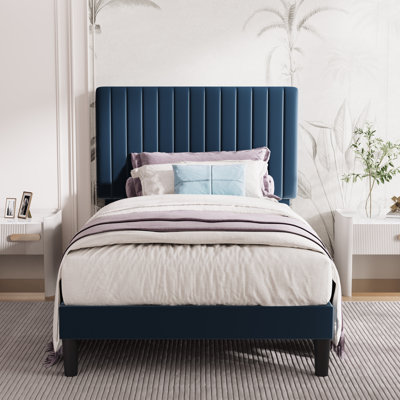 Dunphy Upholstered Platform Bed with Adjustable Headboard