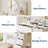 Vanity Desk with Mirror & Lights, Makeup Table with Charging Station & Stool-1054919160