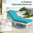 Outdoor Aluminum Chaise Lounge Chair with Side Table & Cushions, Rust-Resistant Adjustable Recliner for Patio, Pool, Deck-146123221