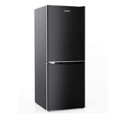 Mini réfrigérateur compact avec congélateur à 2 portes pour appartement, cuisine, bureau, BANGson 4,0 pi. Cu., Noir