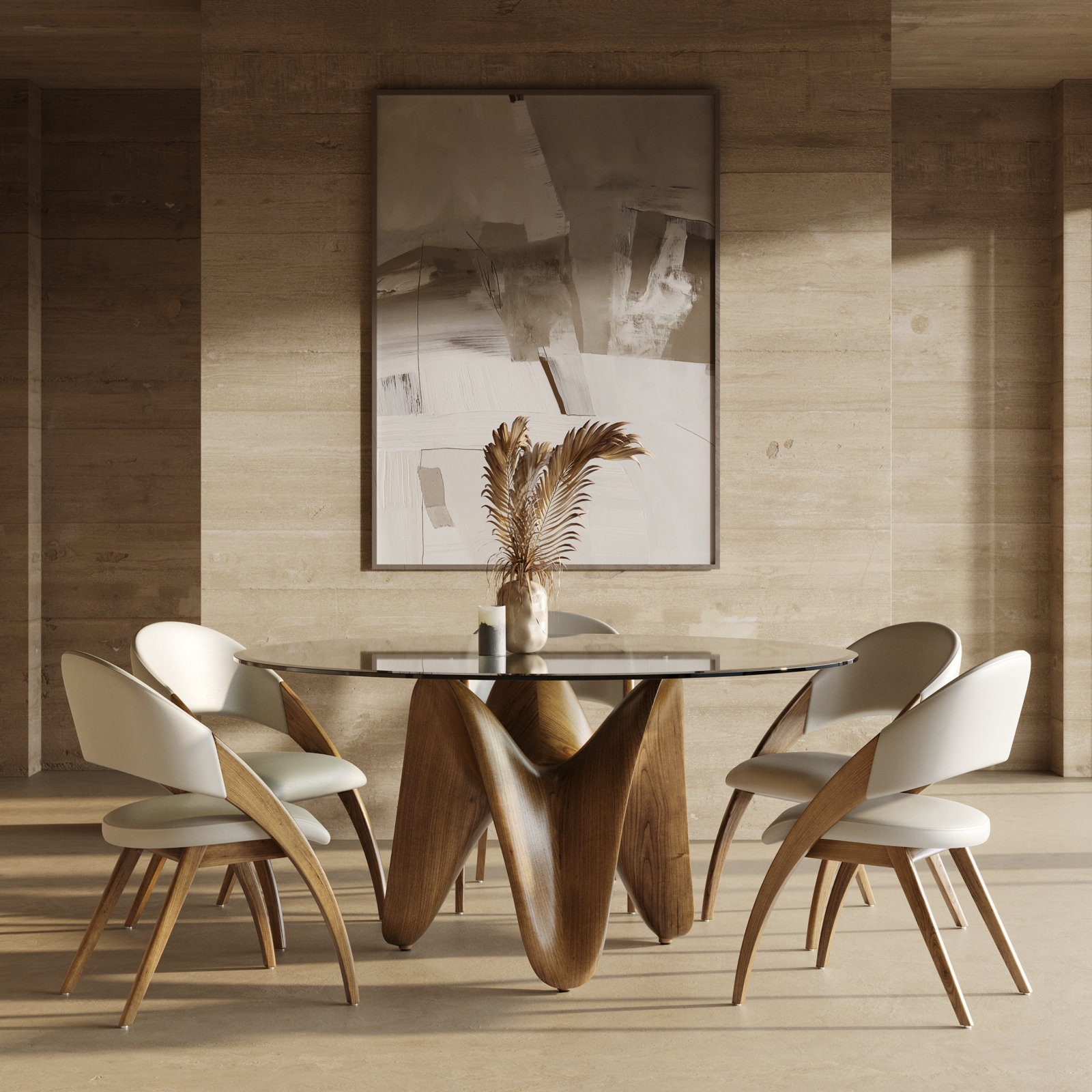 Amina 59'' Round Dining Table