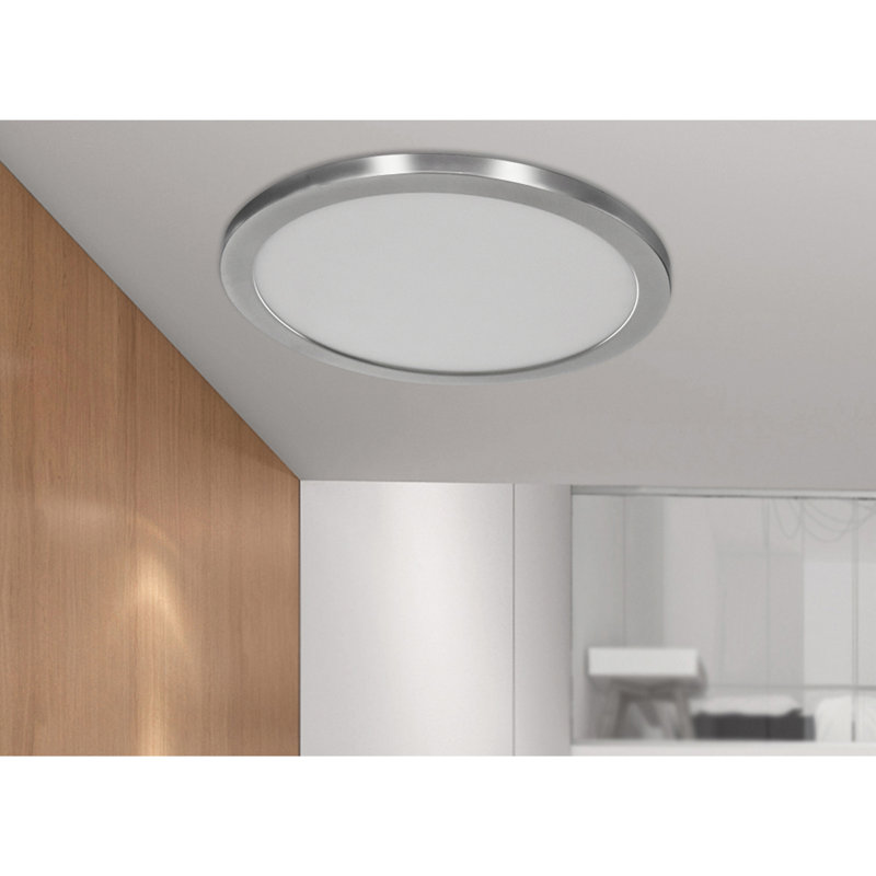Plafonnier encastré DEL 9 po ModPLUS 3CCT, Acier brossé