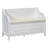 Rustic Solid Wood Entryway Storage Bench with Safety Hinge and Beige Cushion-1572780948