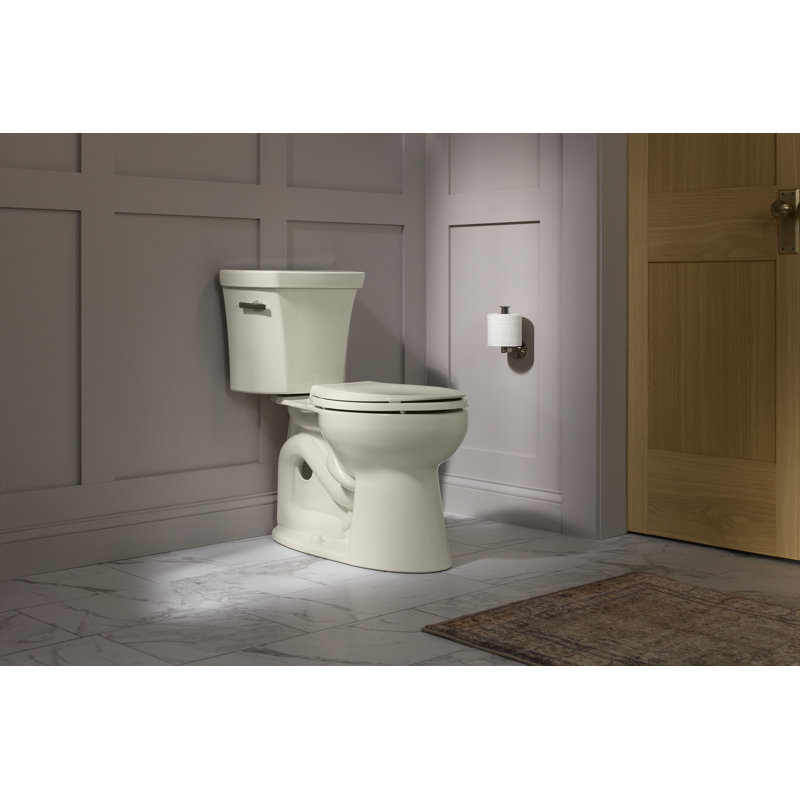 Highline Two-Piece Elongated Toilet, 1.28 Gpf, White