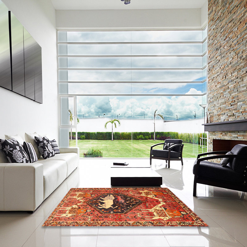 Southwestern Indoor Rug, Square 5'