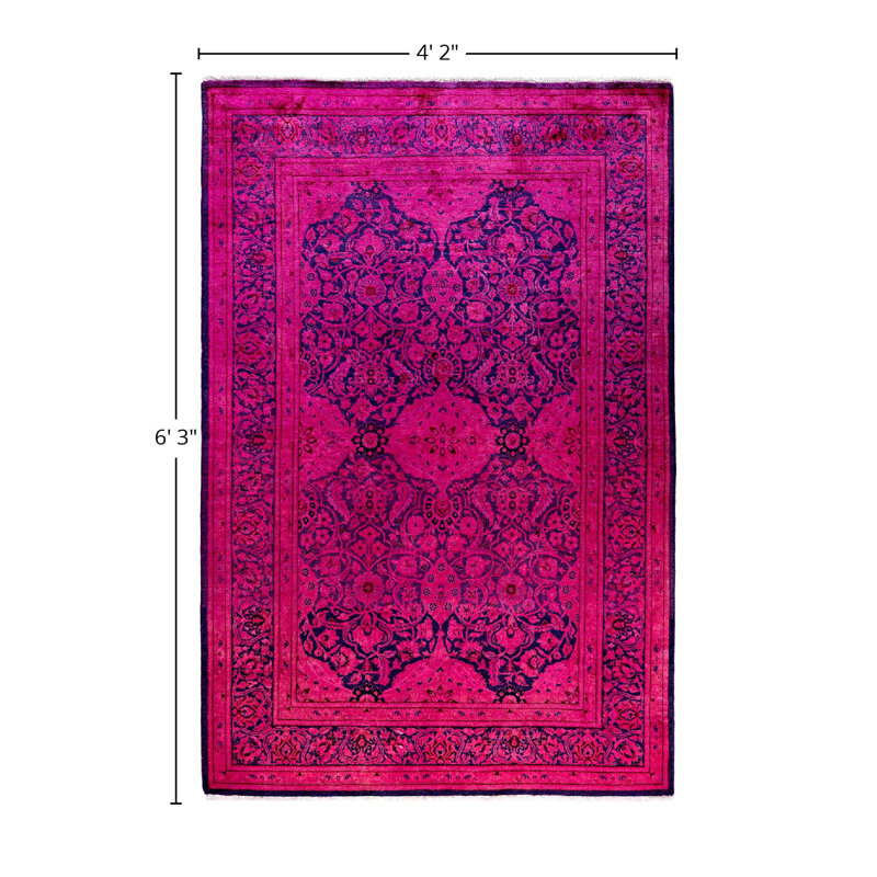 Klementina One-of-a-Kind 4' 2" X 6' 3" Hand Knotted Area Rug