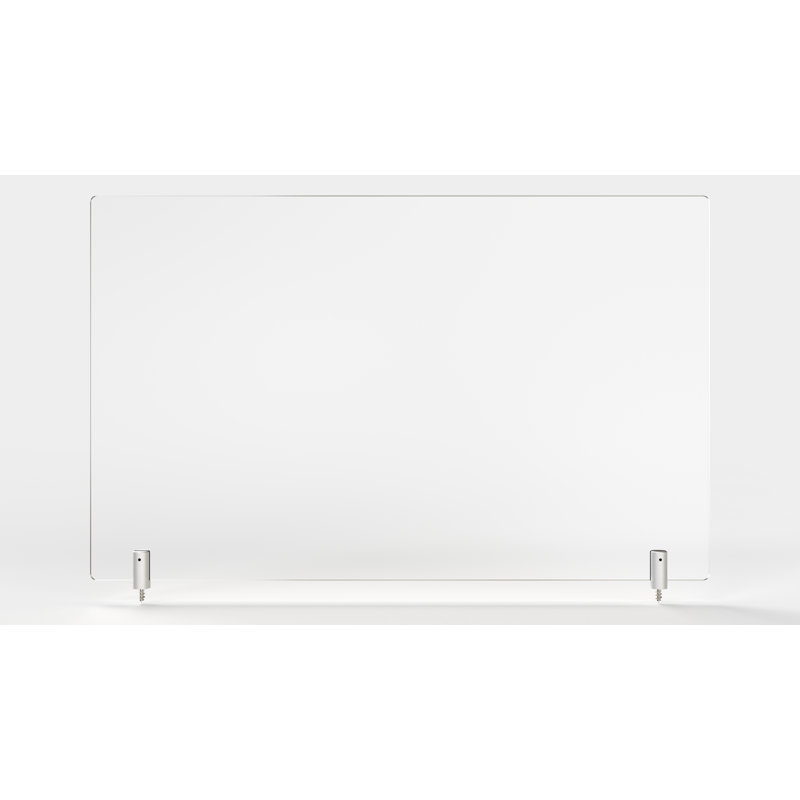 Panneau d'intimité pour bureau à 1 panneau Partition Extender Thermoplastic, 30" H x 48" W x 0.81" D