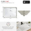 Lavabo de salle de bain rectangulaire sous-comptoir en porcelaine de 20 3/4 po avec 2 finitions de trop-plein Horizon par STYLISH