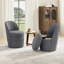 Petit fauteuil d'appoint pivotant avec rangement petit tonneau, sans assemblage-1696635018